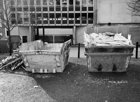 Professional garage clearance team in action
