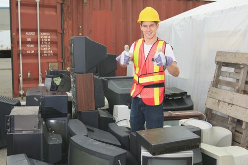 Professional team assessing office clearance in Seven Sisters